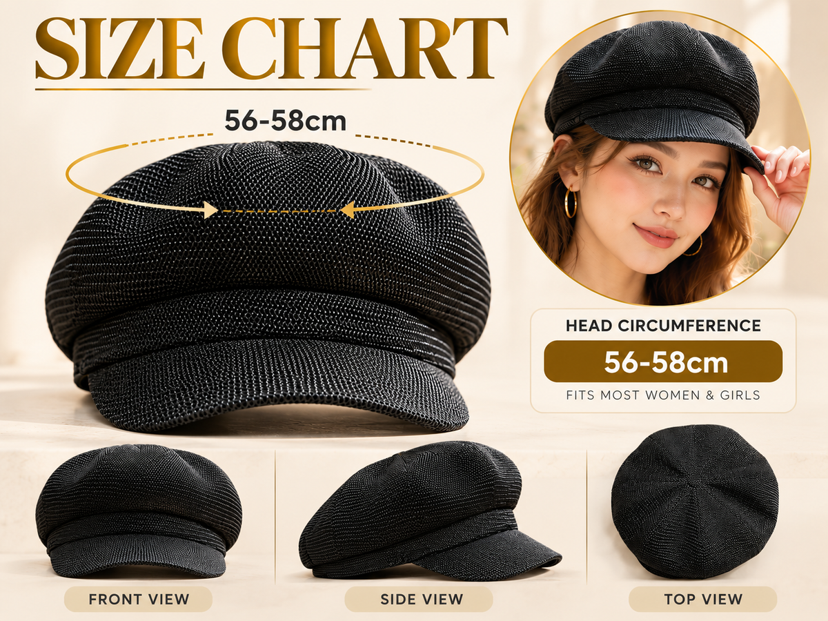Rounded Crown Newsboy Cap: Lightweight Breathable Baker Boy Hat with Short Brim, Casual Summer Visor Cap