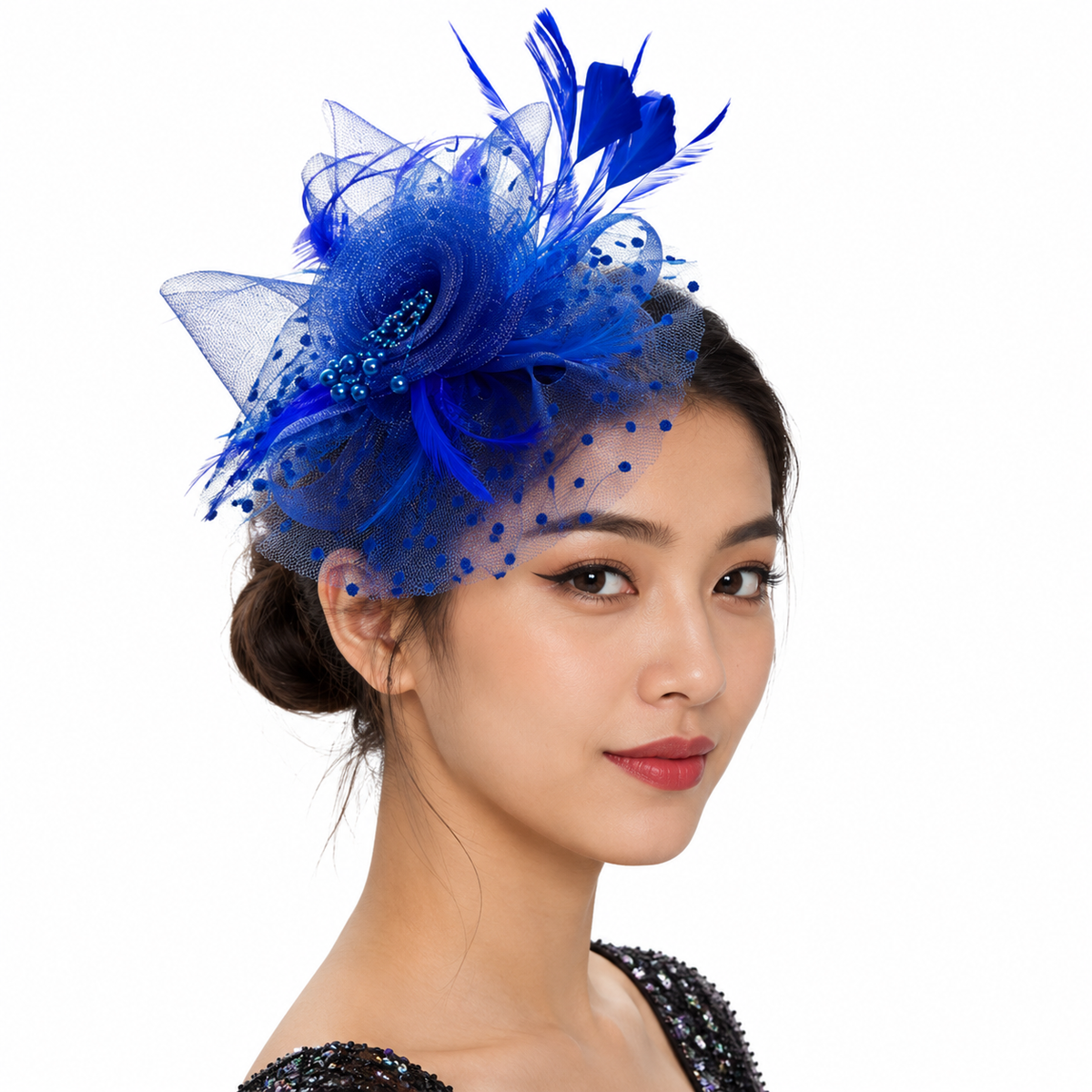Feather Fascinator Hat: Elegant Feather Headpiece for Women, Cocktail Party, Wedding