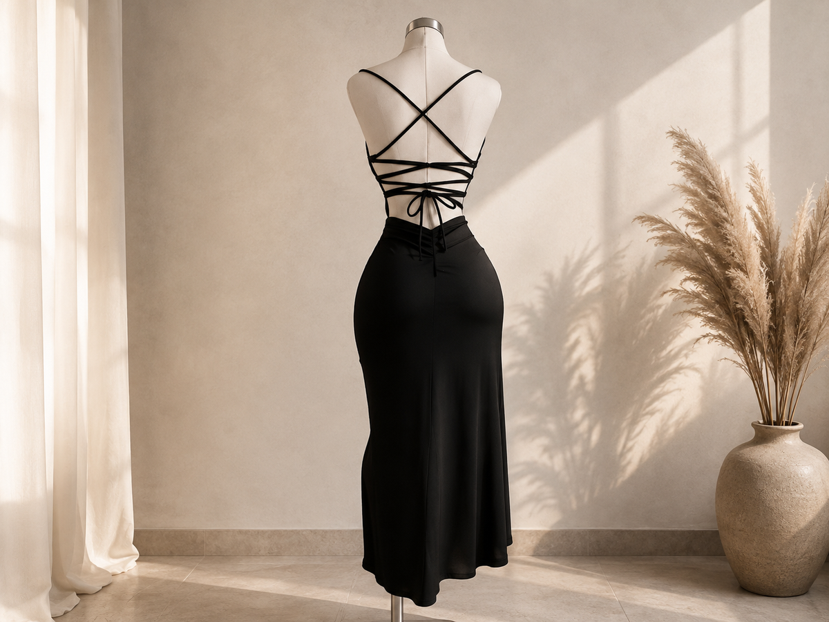 High Slit Evening Dress: Spaghetti Strap Lace-Up Back Ruched Evening Dress