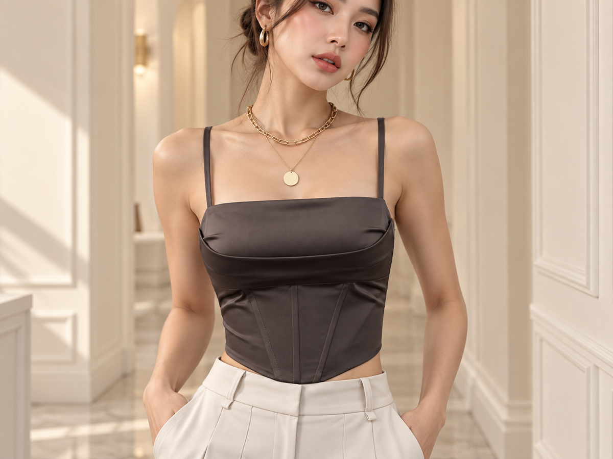 White Corset Top: Spaghetti Strap Lace Up Camisole, Fitted Backless Going Out Top, Women’s Summer Party Tank Top