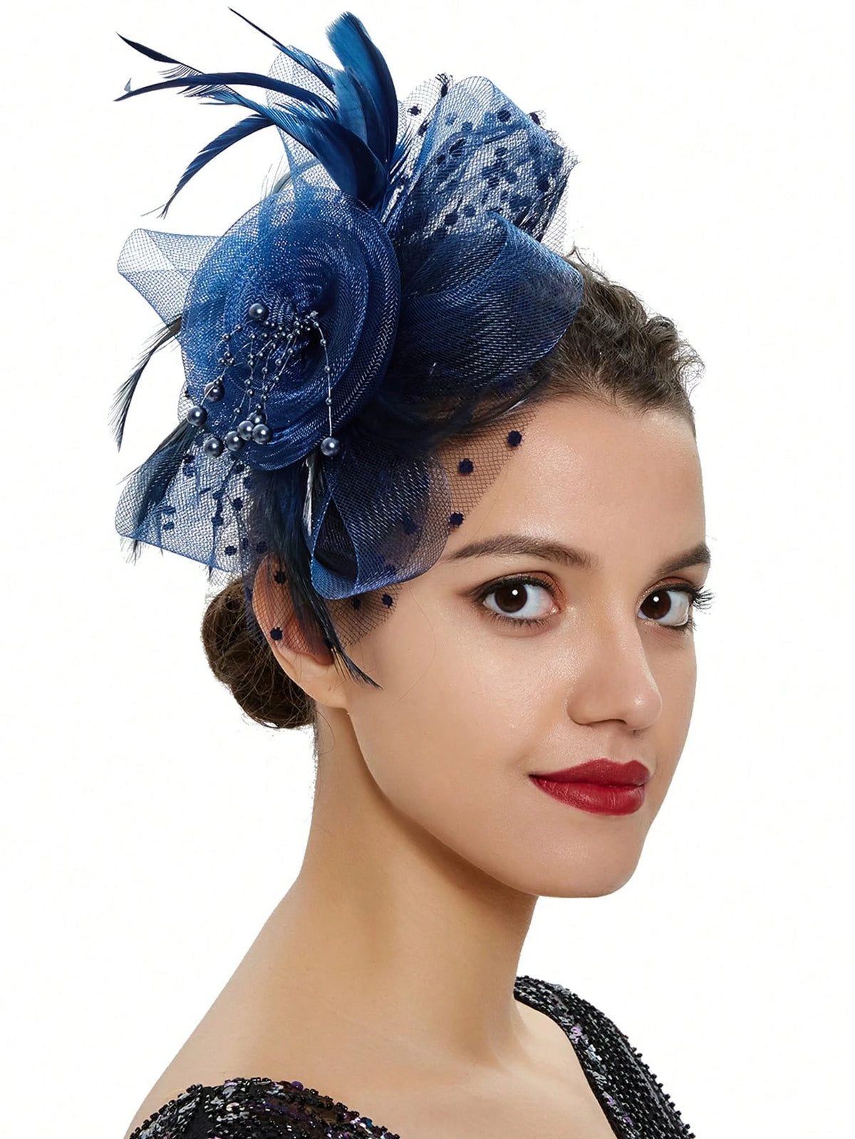 Feather Fascinator Hat: Elegant Feather Headpiece for Women, Cocktail Party, Wedding