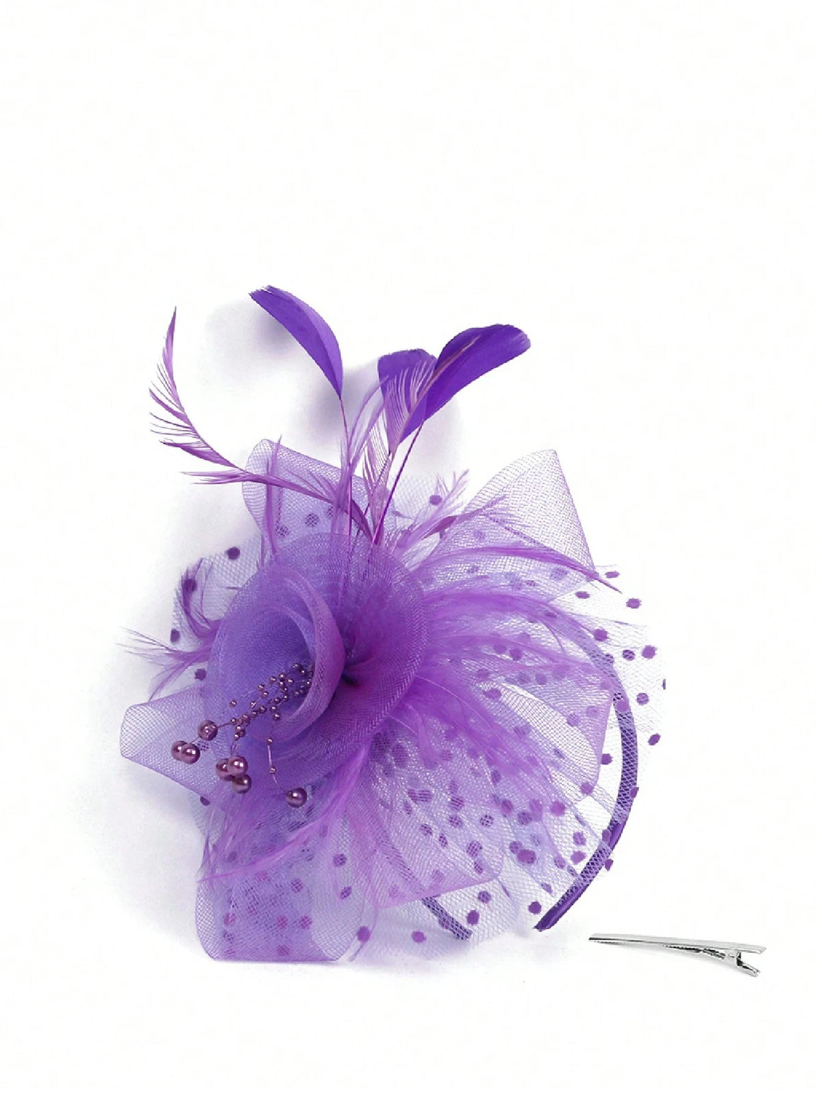 Feather Fascinator Hat: Elegant Feather Headpiece for Women, Cocktail Party, Wedding