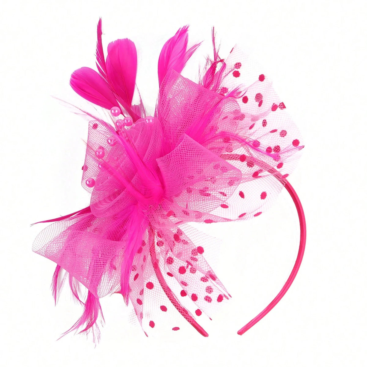 Feather Fascinator Hat: Elegant Feather Headpiece for Women, Cocktail Party, Wedding